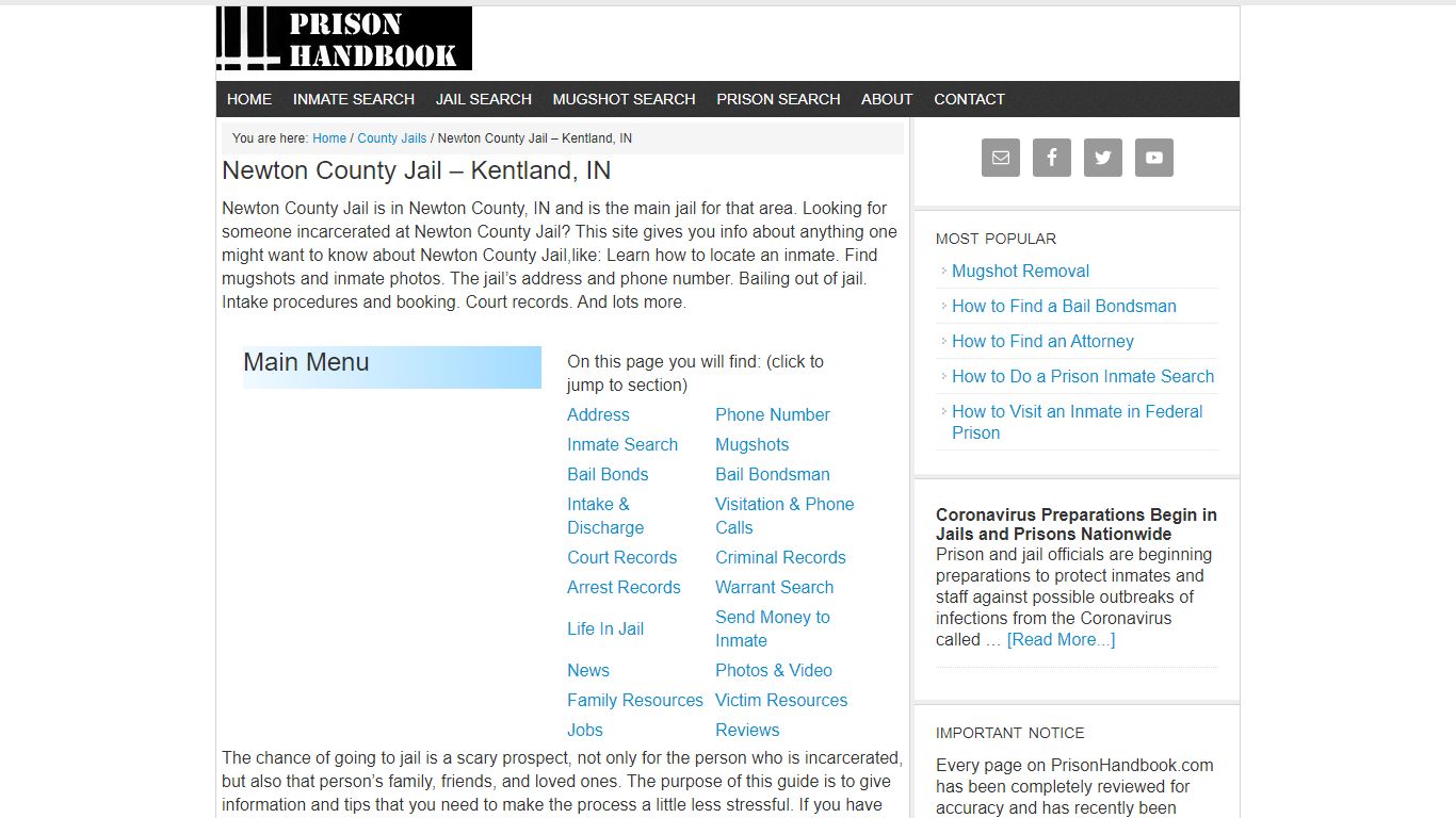Newton County Jail – Kentland, IN